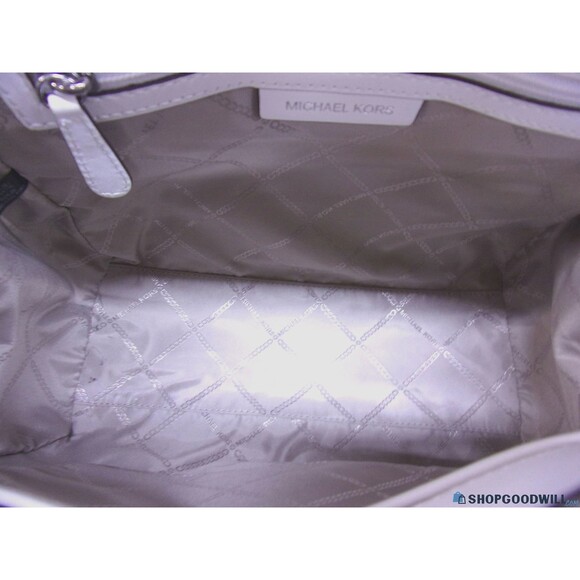 Michael Kors Medium White Signature Satchel Purse "Marilyn" - Picture 6 of 6